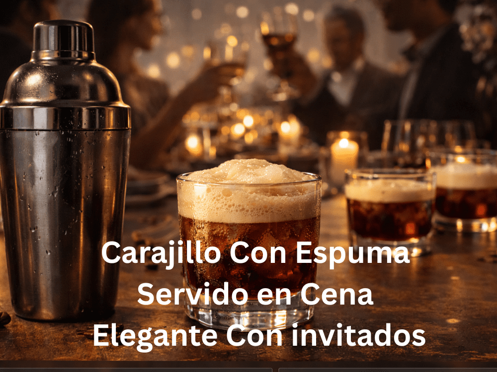 Carajillo Con Espuma Servido En Cena Elegante Con Invitados Karafecoffee