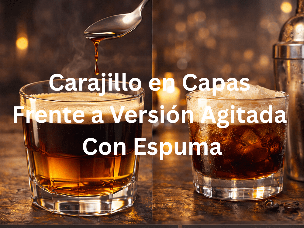 Carajillo En Capas Frente A Version Agitada Con Espuma Karafecoffee