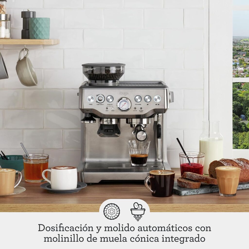 Sage The Barista Express Cafetera En Vaso Con Vaporizador De Leche Manual Acero Inoxidable Cepillado Karafecoffee