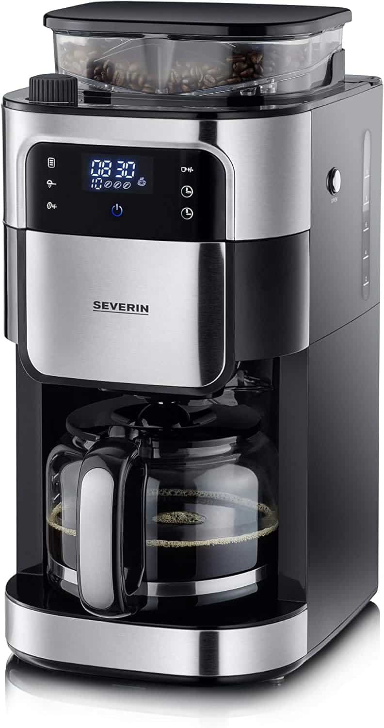 Severin - Cafetera De Goteo Con Molinillo Hasta 10 Tazas