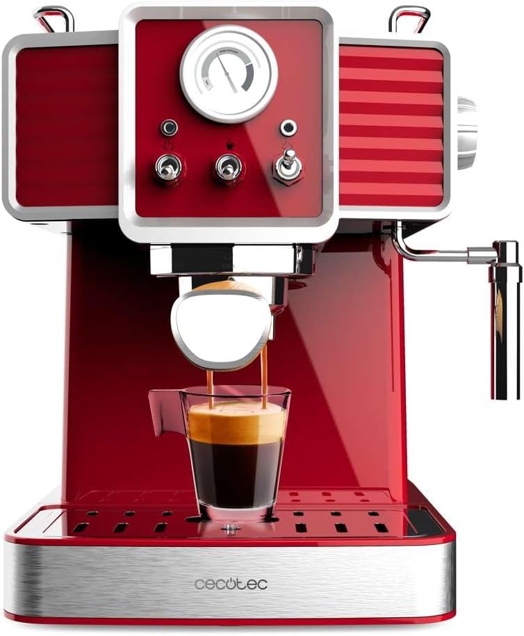 Cecotec Cafetera Express Power Espresso 20 Tradizionale Light Red