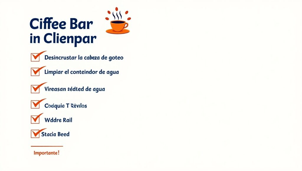 Cómo Limpiar una Cafetera de Bar: Guía Profesional para un Café Impecable 14 📅 Checklist de Limpieza para Cafeteras Profesionales de Bar KarafeCoffee