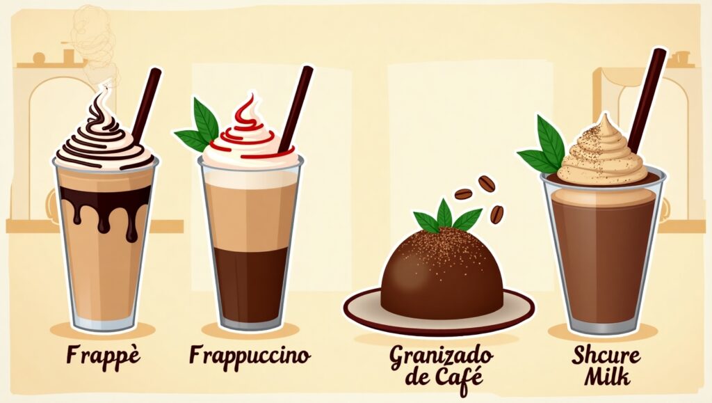 Cómo Hacer frappé y frappuccino Casero: Secretos de Barista para un Sabor y Consistencia Inigualables 7 Frappe o Frappuccino y Granizado de Cafe KarafeCoffee