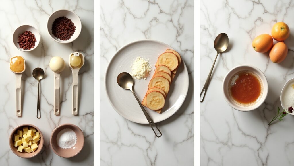 Gelatina de Café Japonesa Perfecta: Receta Fácil, Secretos y Variaciones para un Sabor Inolvidable 6 los ingredientes medidos y los utensilios KarafeCoffee